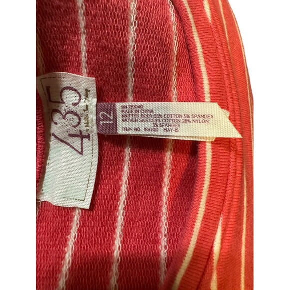 435 Matilda Jane Friends Forever Abigail Dress Size 12 Long Sleeve Floral Stripe - Picture 9 of 9